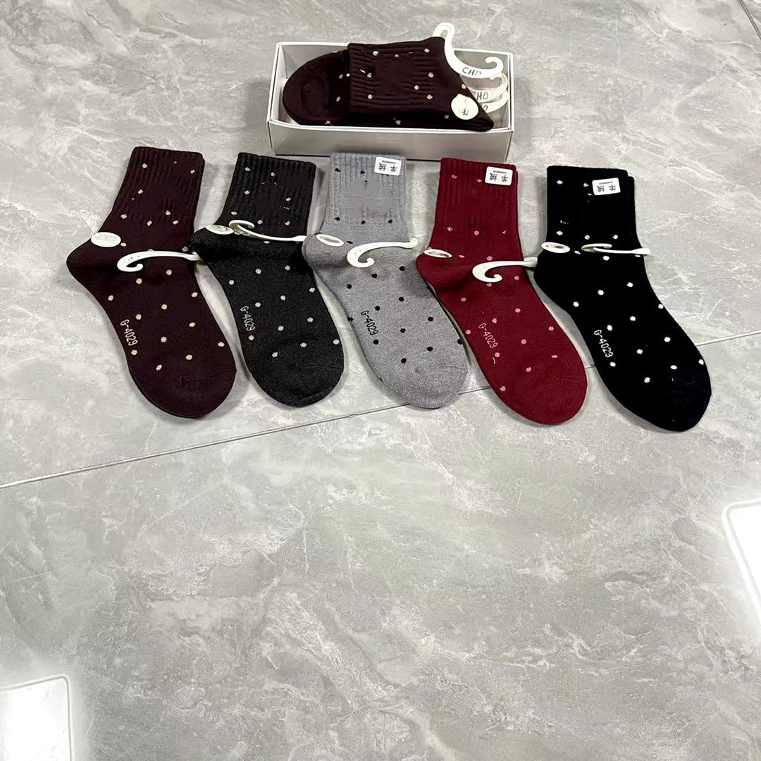 L3989# XY Women Cashmere Socks 5Pairs/lot