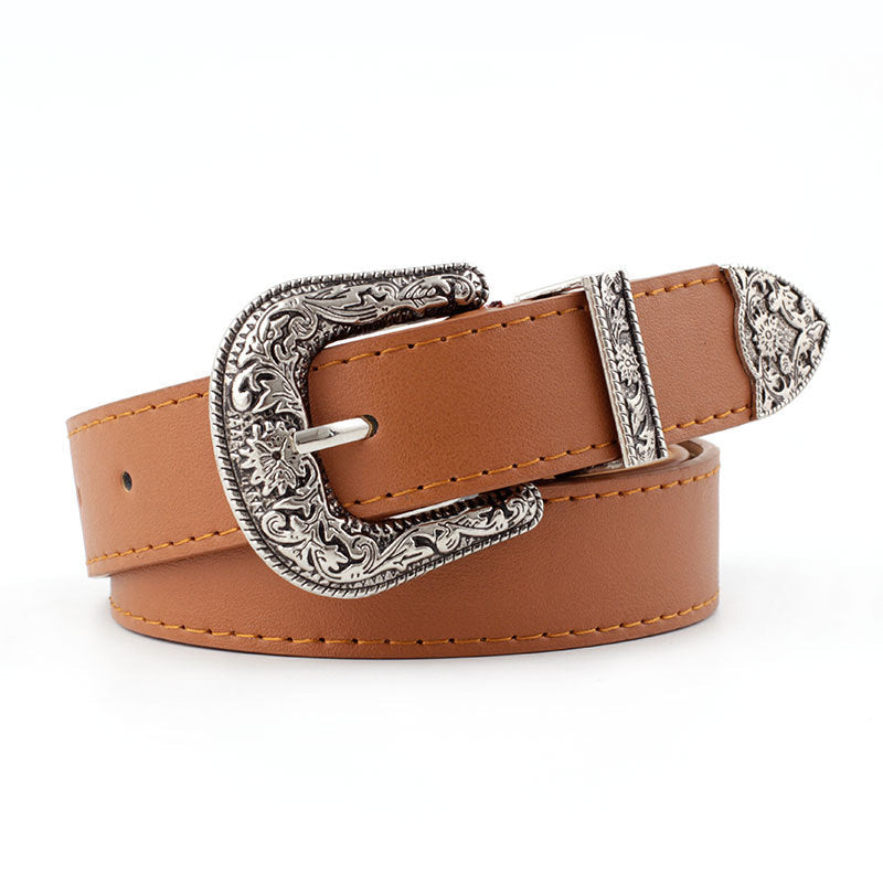 E4221# Women Cow Leather Belt