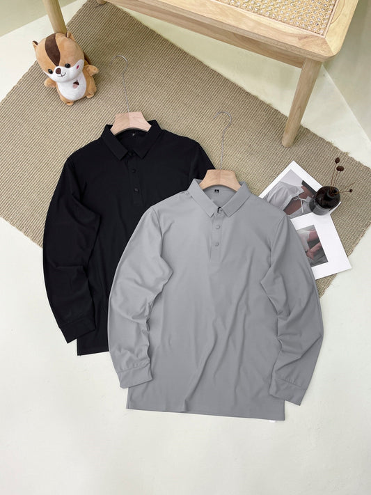 L3353# GX Men Long Sleeve Polo Shirts