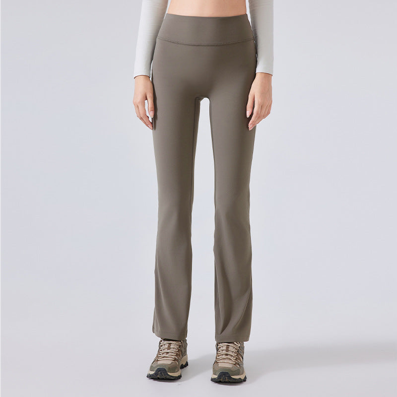 L3350# Women Fleece Bell Botton Pants